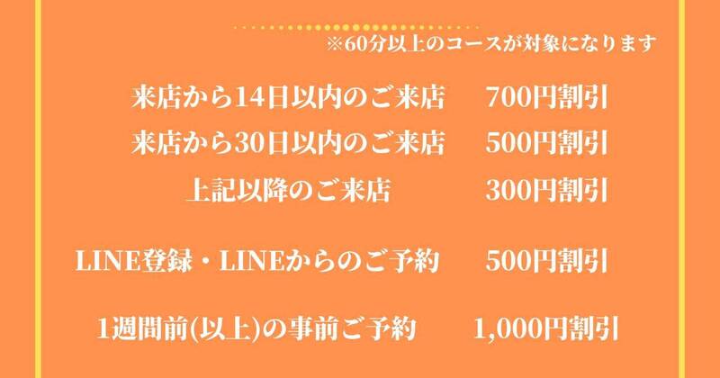 リピーター様専用リピート割