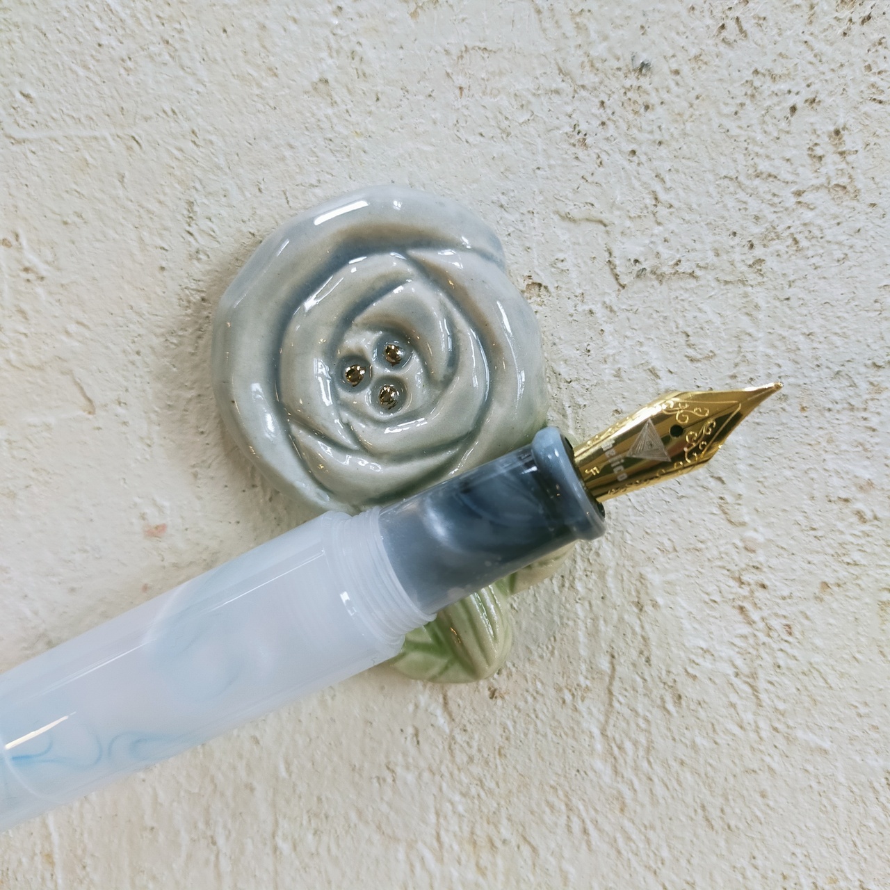 ヘリコ　helico ガラスペン　クルシュ　ブルーパイナップル helico ヘリコ シュクル ガラスペン