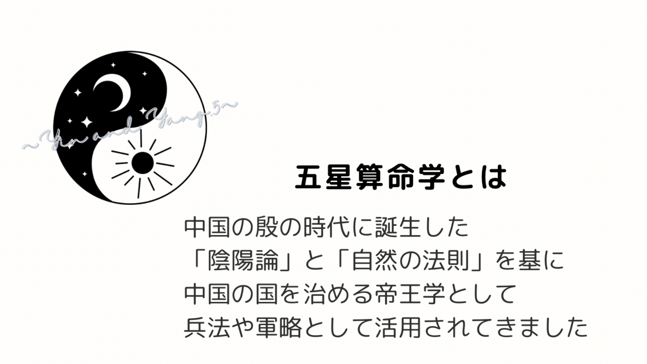 五星算命学〜Yin&Yang.5〜の予約サービス