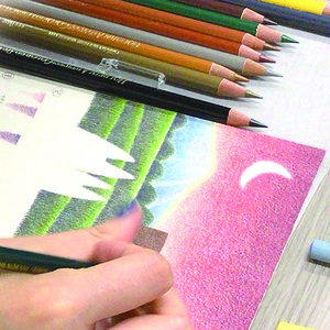 空想風景画で心地よい時間を｜渡辺美香子の色鉛筆画教室｜大阪狭山