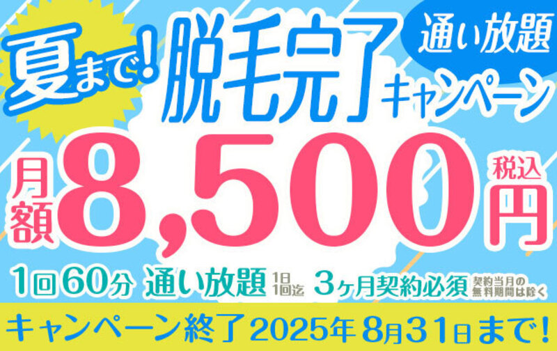 通い放題『夏まで脱毛完了キャンペーン』