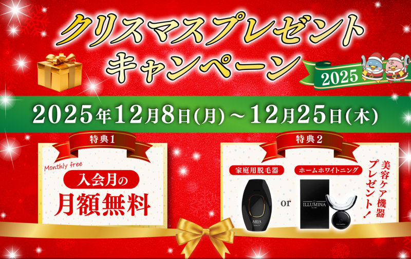【クリスマスキャンペーン】月額契約通い放題プラン