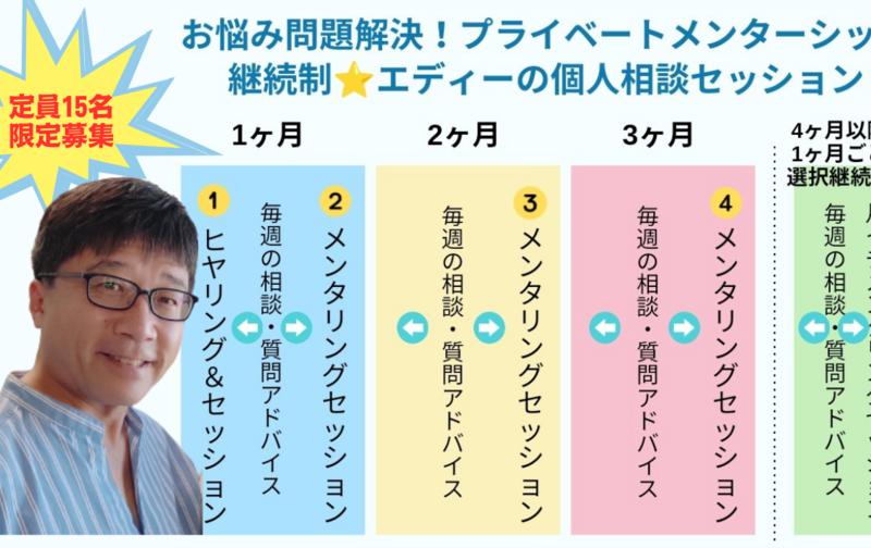 《継続更新》プライベートメンターシップ(1ヶ月〜)