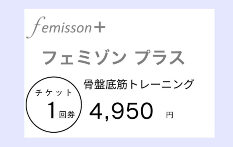フェミゾンプラス《１回チケット》初回体験や単発トレーニングに