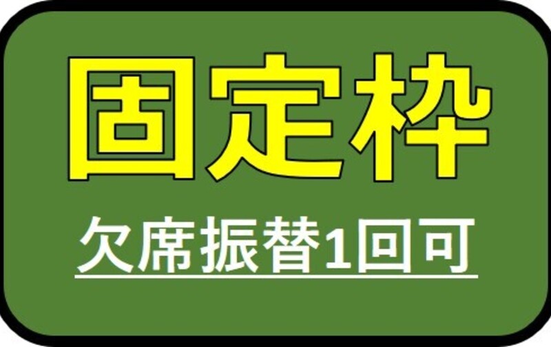 固定枠/月4回/欠席振替1回