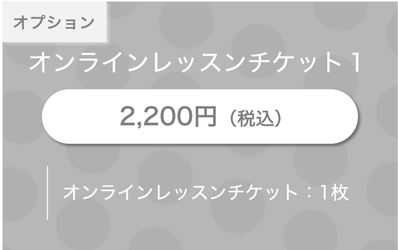【オプション】オンラインレッスンチケット１