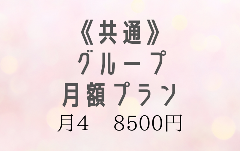 《共通》グループ月額プラン 【月4】