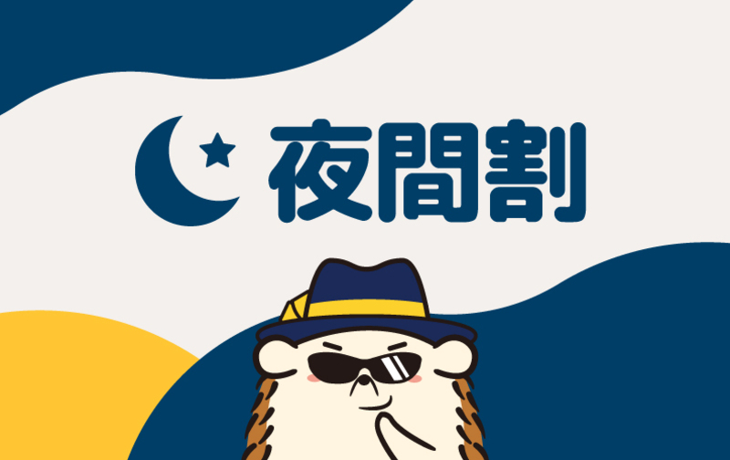 【夜間割】定額「毎月2回」60分コース（6,500円→夜間割3,980円）ペア利用可