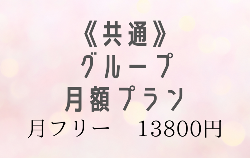 《共通》グループ月額プラン 【月フリー】