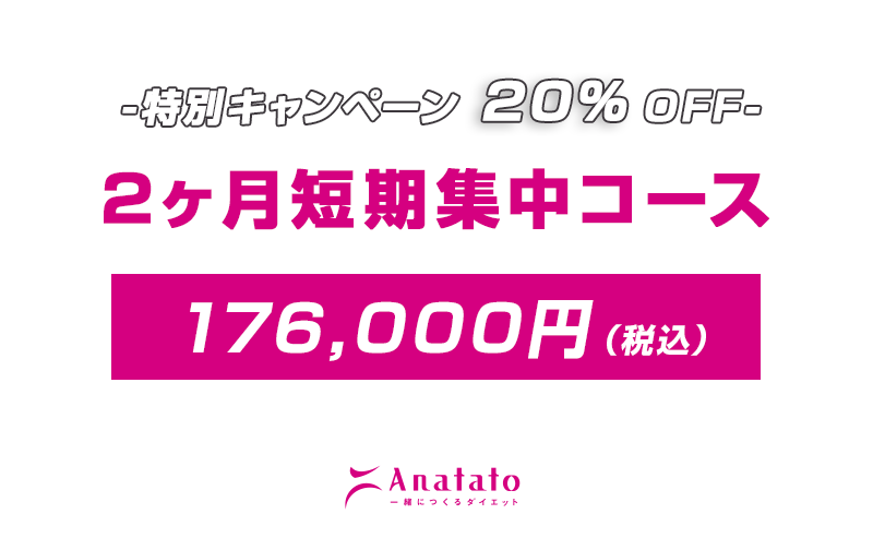 20%OFF【2ヶ月短期集中コース】パーソナルトレーニング60分