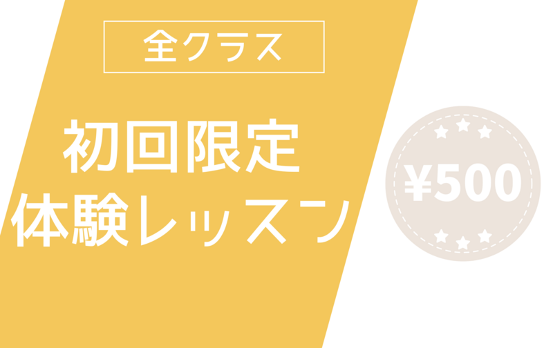 ⭐︎初回限定ワンコイン 体験レッスン⭐︎