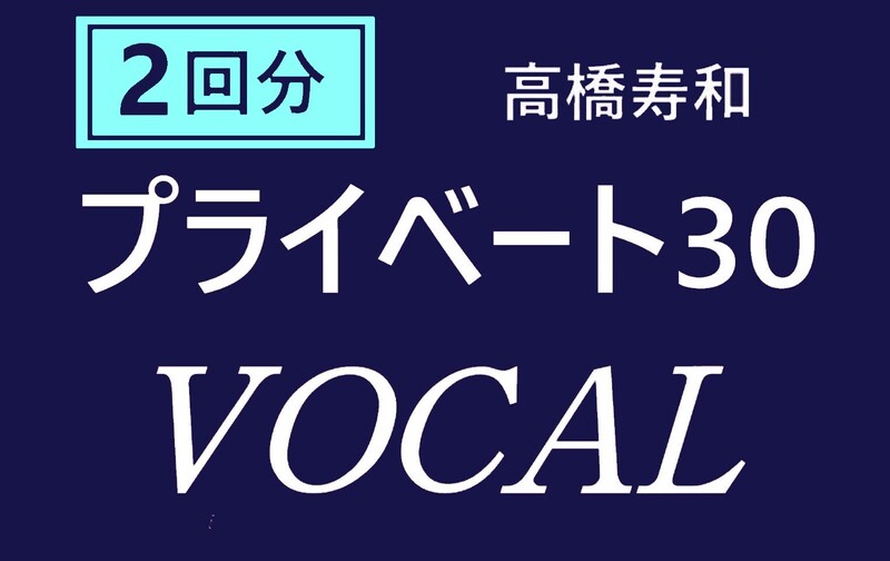 🉐🎤オススメ!!【プライベート30分 × ２回分】歌が上手になりたい方やプロ志向の方へのボーカルボイス（担当：高橋寿和）