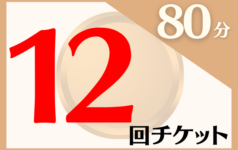 【ブロンズ】80分ノーマルレッスン×12回チケット　(新)
