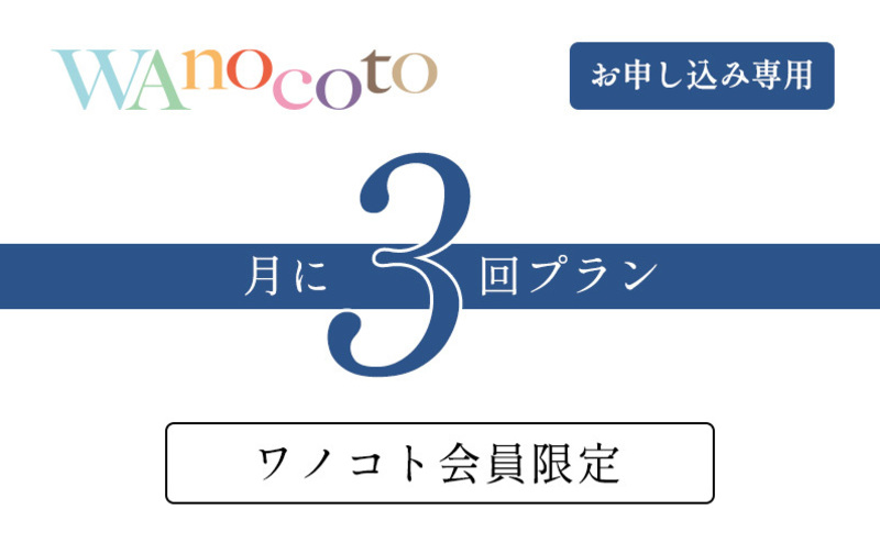 【申し込み専用】月に3回プラン(会員限定)