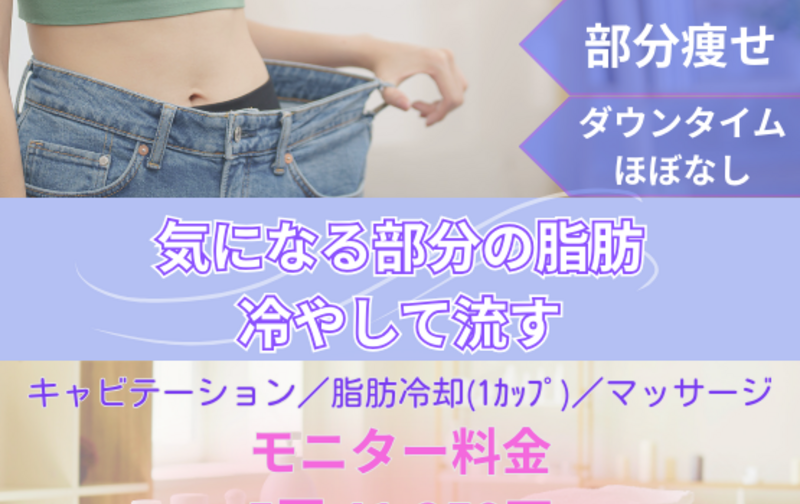 【部分やせ】脂肪冷却導入モニター 5回券