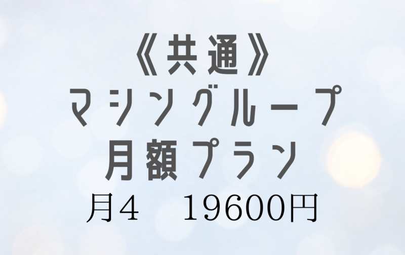 《共通》マシングループ月額プラン【月4】