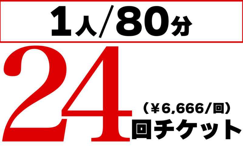 個人 80分 24回チケット