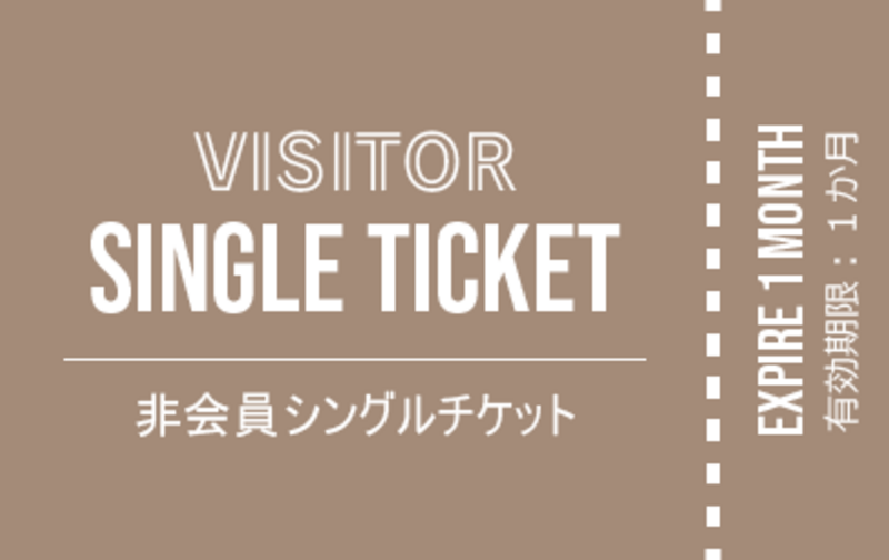 VISITOR SINGLE TICKET｜非会員ビジターチケット