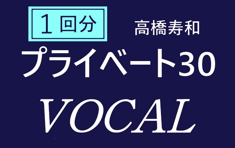 🎤【プライベート30分 × １回分】歌が上手になりたい方やプロ志向の方へのボーカルボイス（担当：高橋寿和）