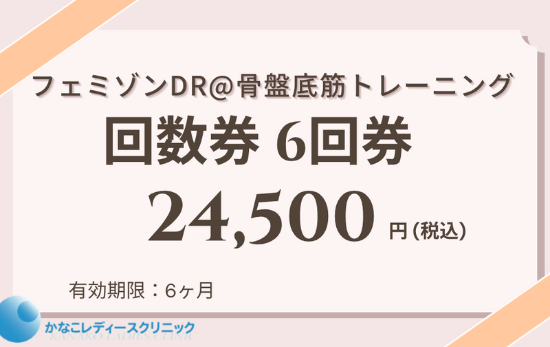 服を着たまま15分座るだけの骨盤底筋トレーニング！最短6回コース用回数券