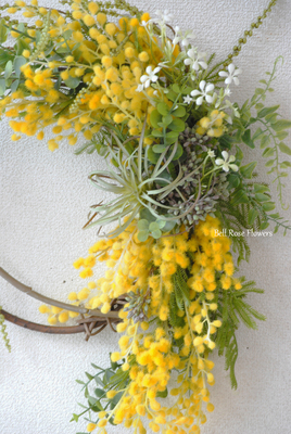 黄色いミモザの春待ちリースLesson（仮予約）｜アトリエBell Rose