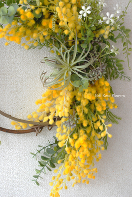 黄色いミモザの春待ちリースLesson（仮予約）｜アトリエBell Rose