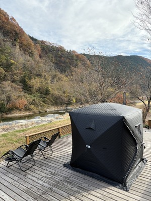 【栃木：レッドロックキャンプ場】絶景ロケーションで1日貸切テントサウナ