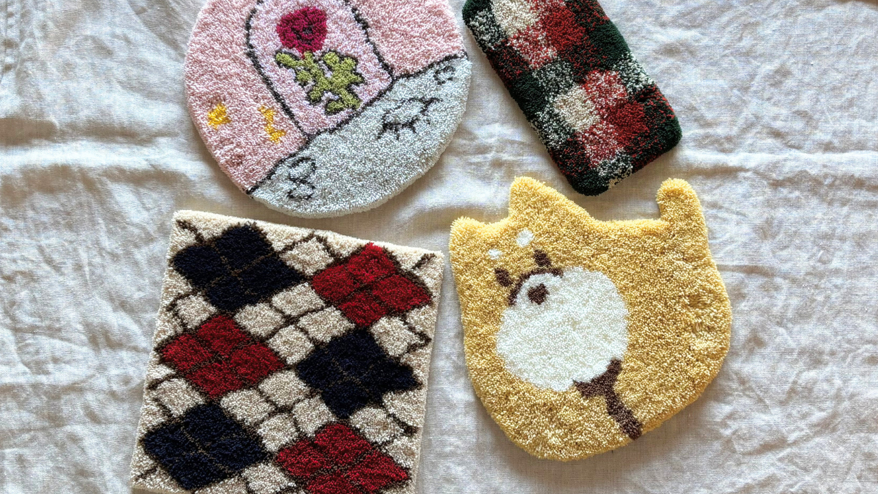 【ミニラグ体験コース】30cm×30cm　Tufting Workshop