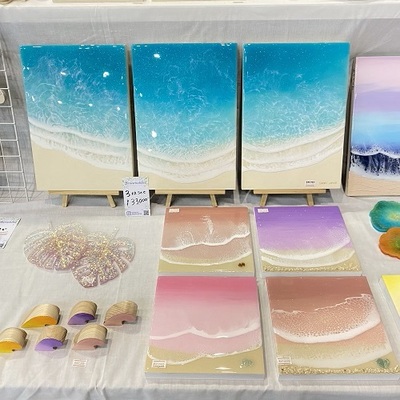 ふるさと納税返礼品：レジンアート製作体験（海1技法）