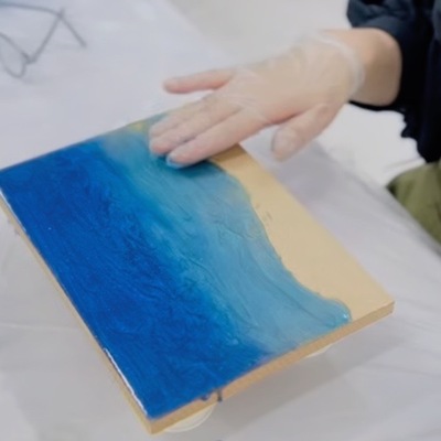 ふるさと納税返礼品：レジンアート製作体験（海1技法）