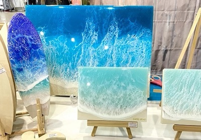 ふるさと納税返礼品：レジンアート製作体験（海1技法）