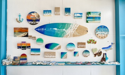 ふるさと納税返礼品：レジンアート製作体験（海1技法）