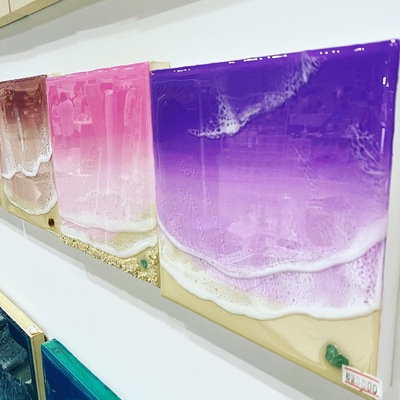 ふるさと納税返礼品：レジンアート製作体験（海1技法）