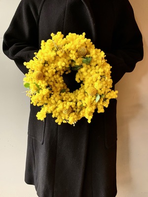 【ワークショップ】春を告げる花『ミモザ』のリース作り体験