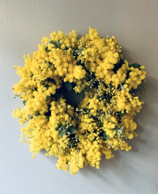 【ワークショップ】春を告げる花『ミモザ』のリース作り体験