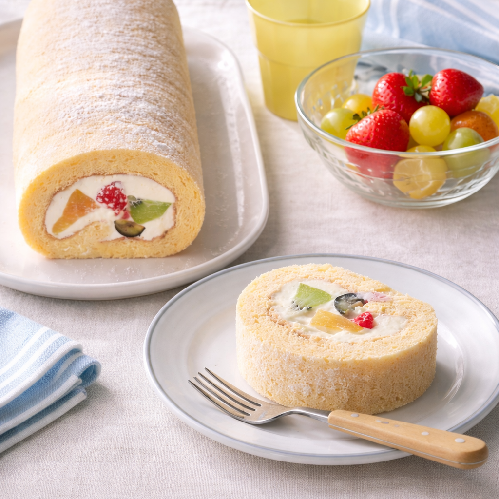 〈実践（小学4年生以上）クラス〉【bread &cake】フルーツプレミアムロールケーキ