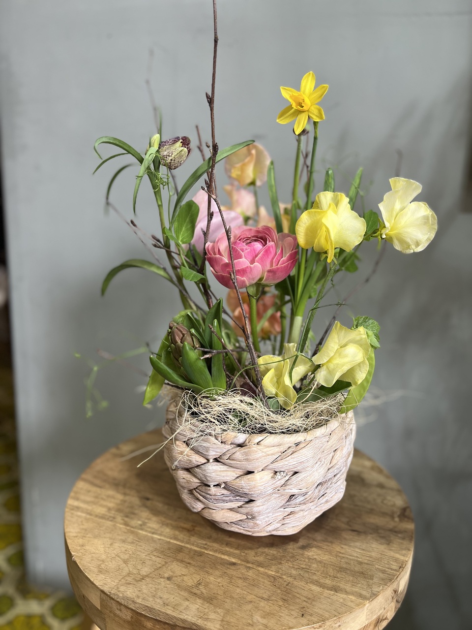春の球根アレンジメント