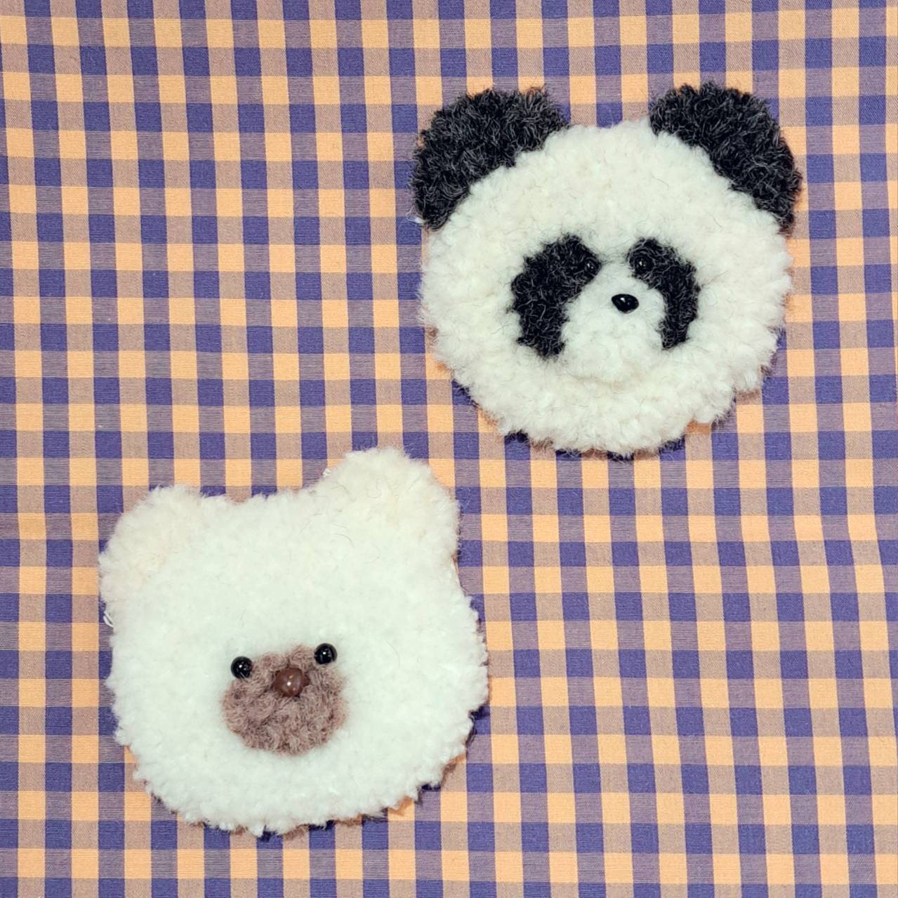 【Keitto Oppi】はじめてのパンチニードル！パンダまたはクマのブローチ作り♪