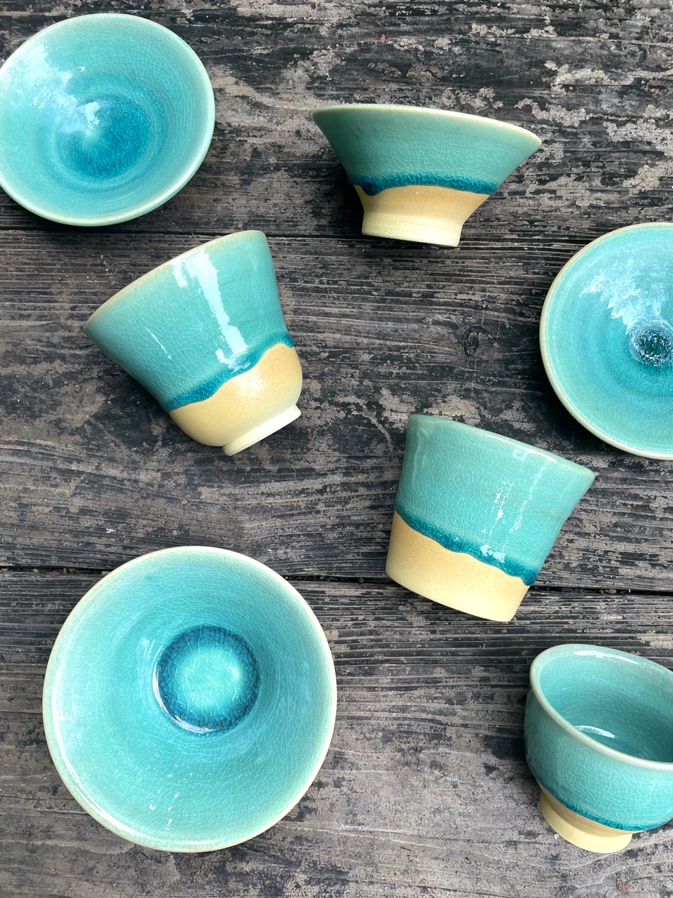 【屋我地島】RYUKYU YAKI やちむん作り体験  （通常プラン・青の器・ガジュマル植木鉢）