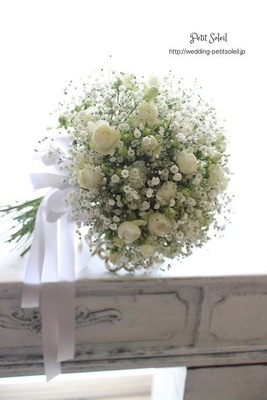 SPECIAL【1月限定 カスミソウと小花のクラッチブーケ】可愛すぎるまるいクラッチブーケを束ねる特別なブーケレッスン