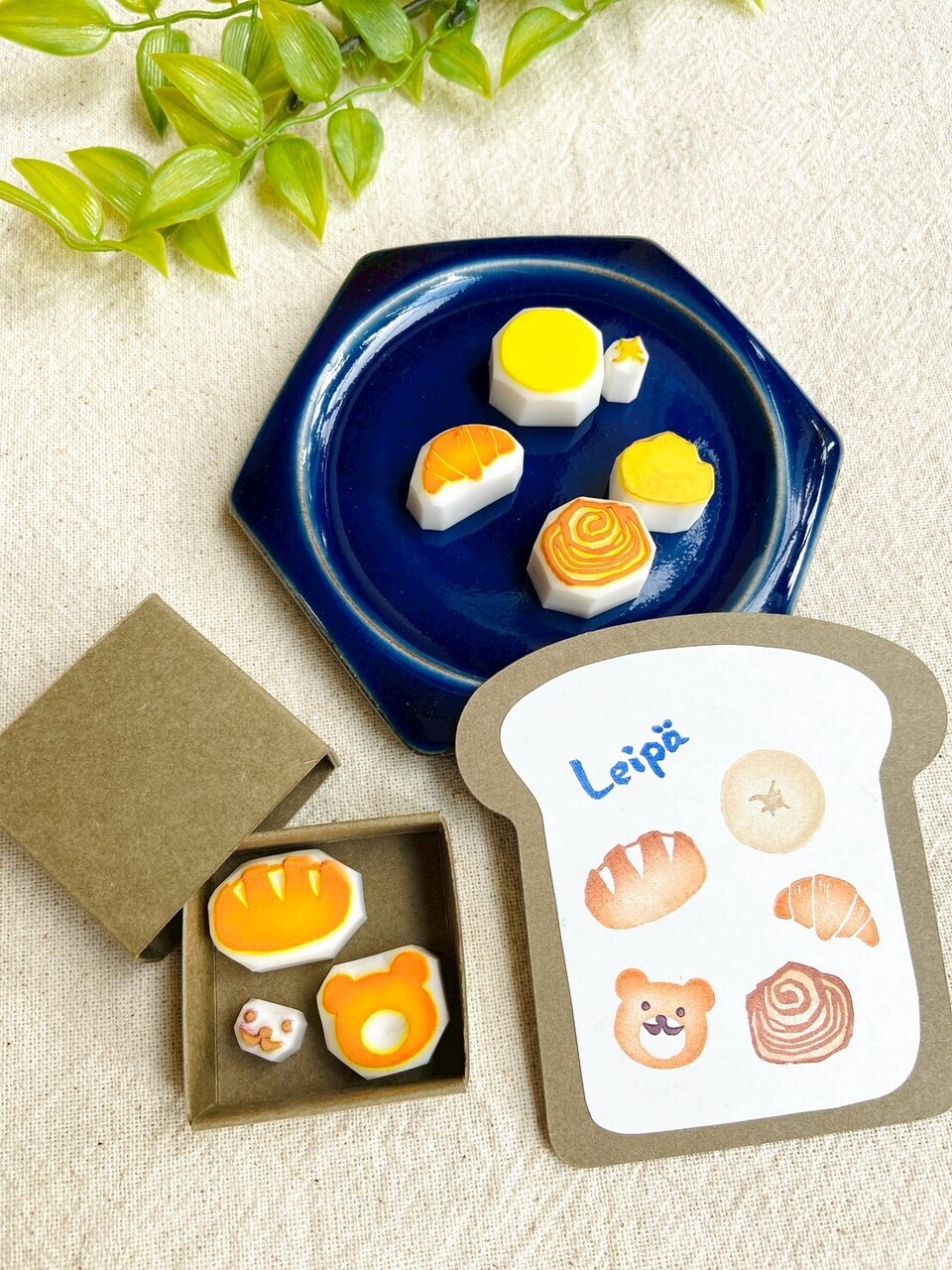 【Keitto Oppi】消しゴムはんこ経験者コース♪彫る＆捺す～パンのデザイン～