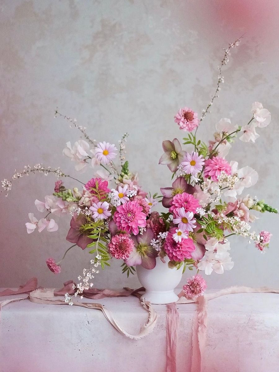 ハンドメイド❣️春のアレンジペア❣️お花畑、さくら、マム、蝶々、フラワーアレンジ❣️ a6d3911e.JPG