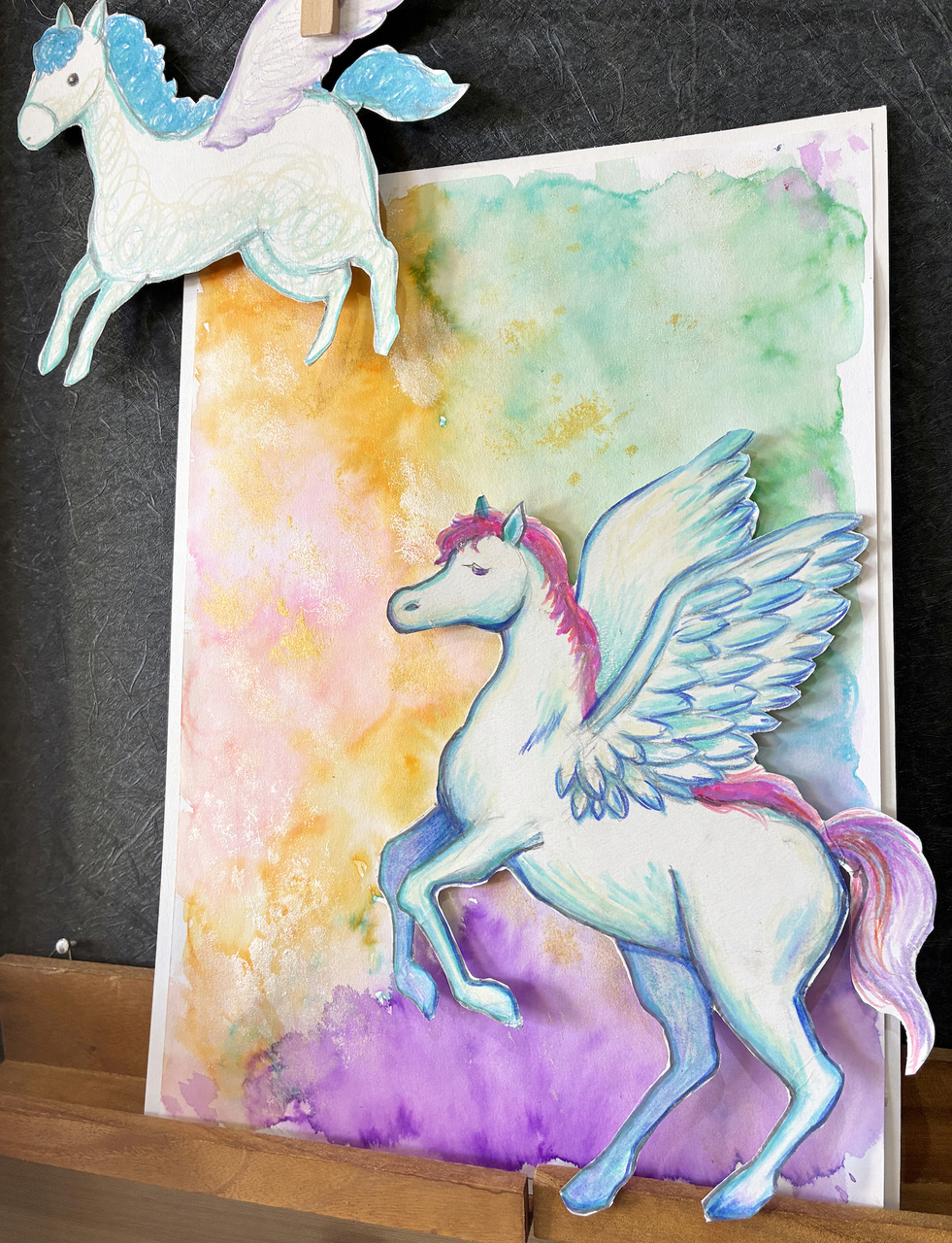 [atelier LIVING ART] 色鉛筆とカラーペンで夢みるペガサスを描こう