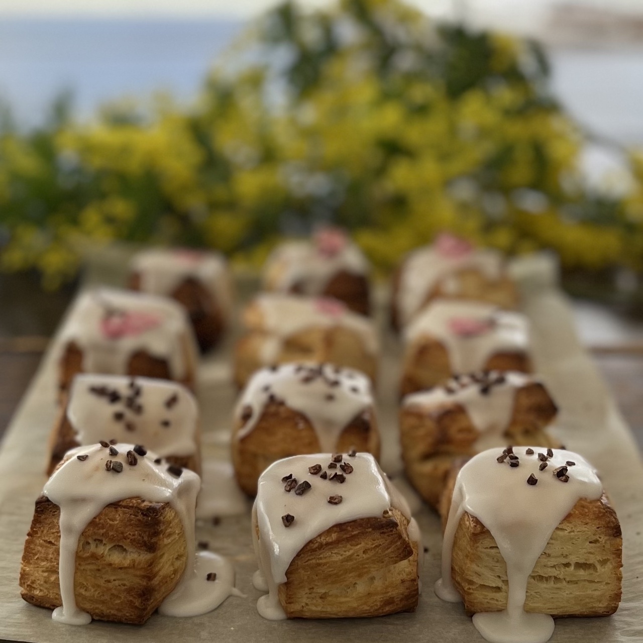 レモン酵母でスコーン!バジル&チーズ、レモン!グラスアロー(アイシング)でおめかしまで