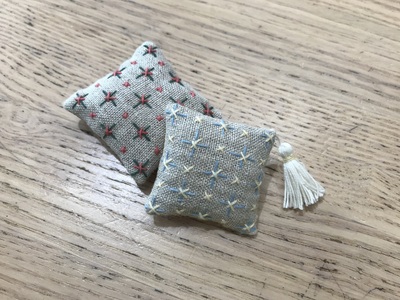NONA Sashiko  ミニミニピンクッション　♡刺し子はじめてさんも♡