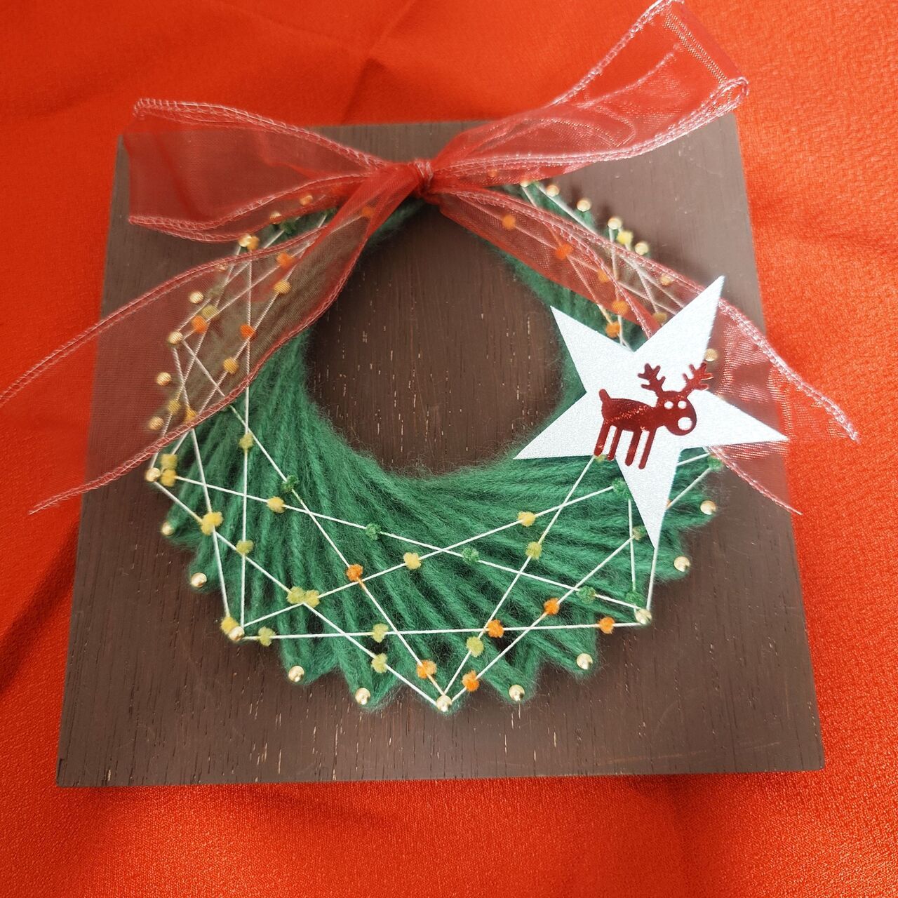 【Keitto Oppi】初めての糸掛けアート♪クリスマスver~リースのデザイン~