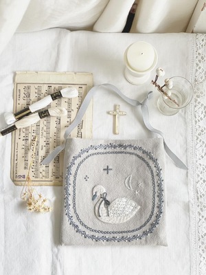 〔刺繍１dayレッスン〕動物刺繍の日；白鳥の会