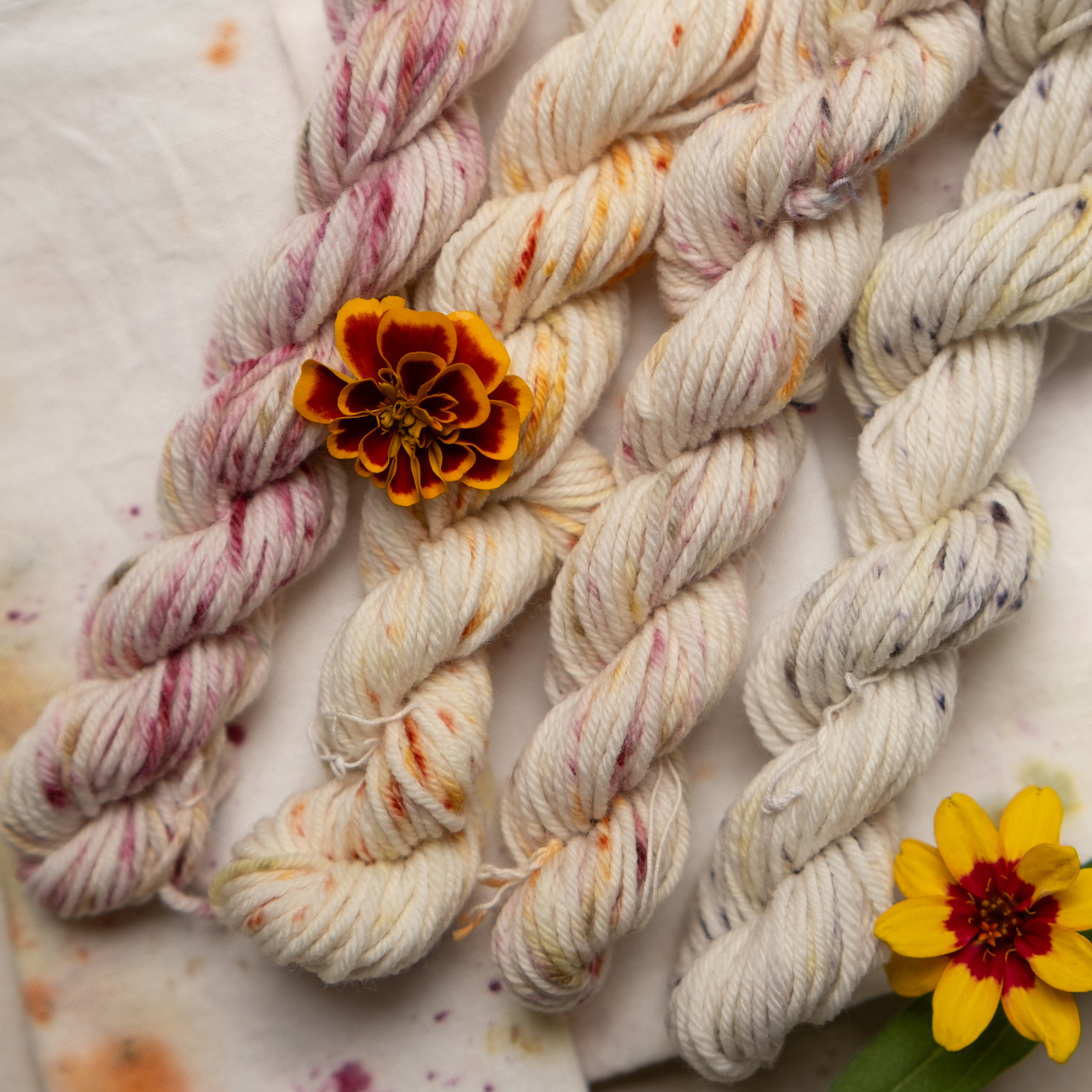 バンドルダイで毛糸を染める - 草木染めワークショップ