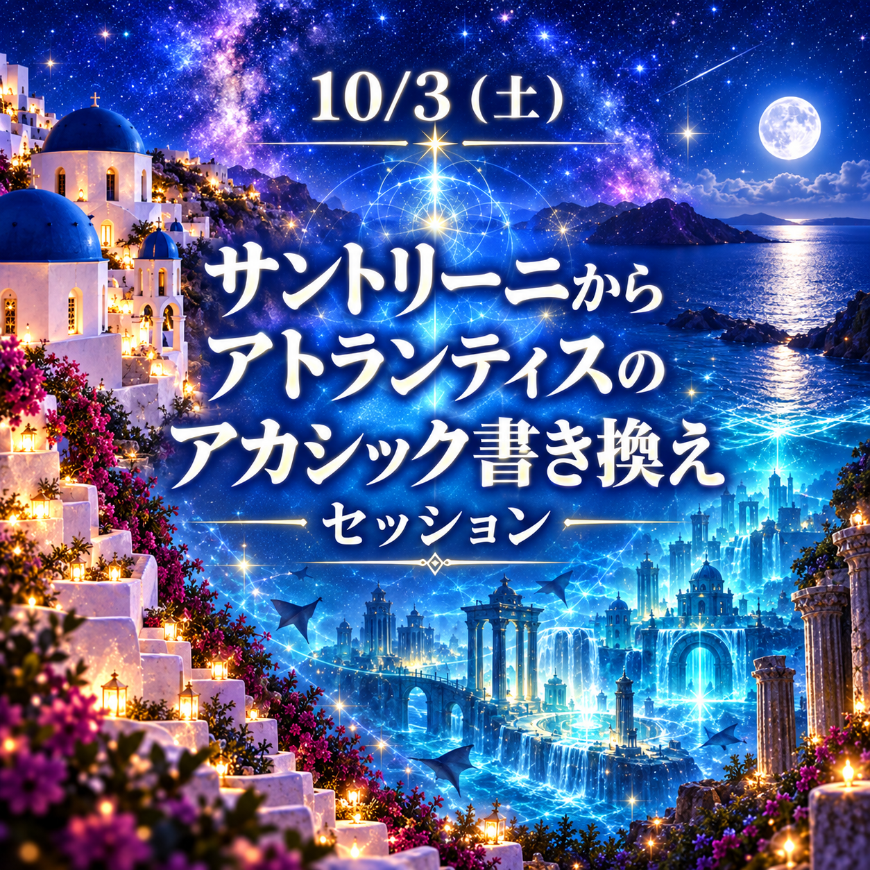 サントリーニから繋がるアカシックレコード書き換え（クリアリングと癒し）