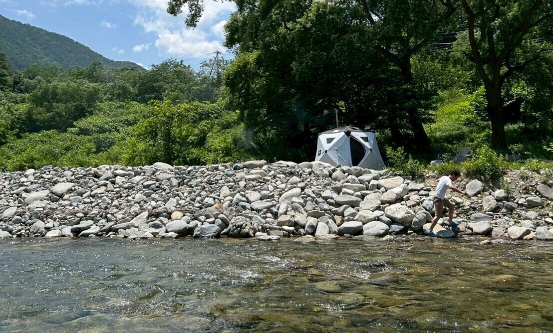 【関東・群馬】グループ貸切120分制／湯檜曽川の天然川水風呂でテントサウナ